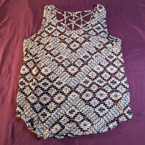 Aztec print size SM tank top